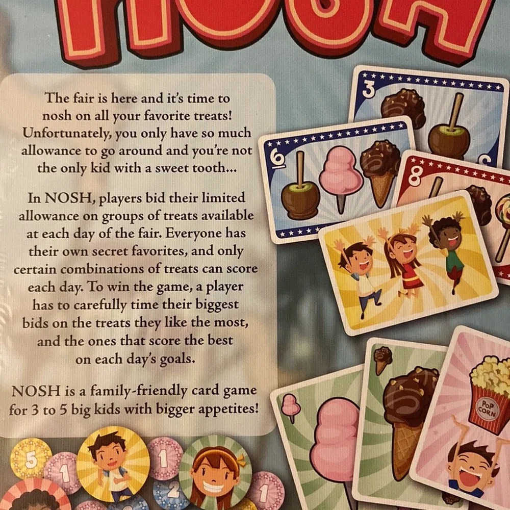 Crafty Brand Nosh Card Game Designed by Michal E. Cross